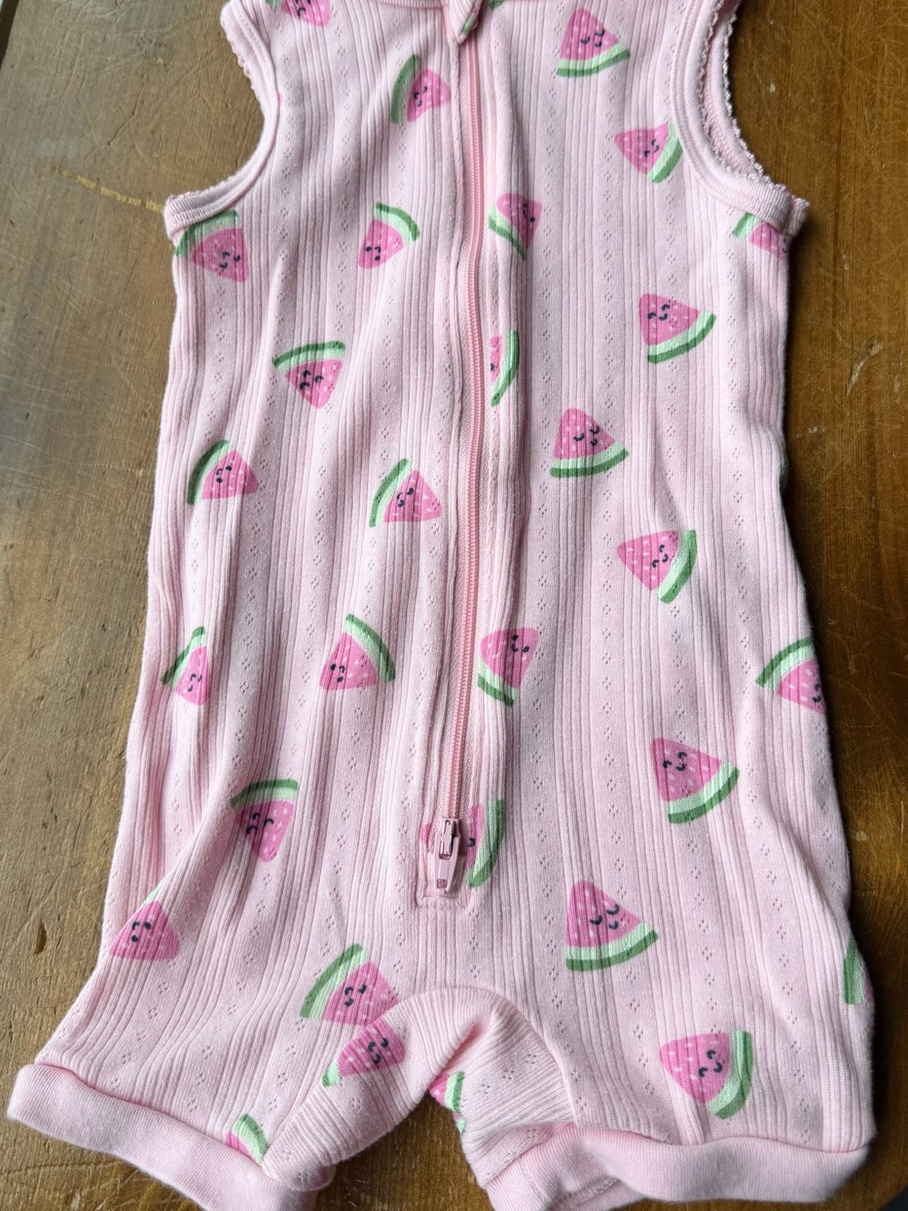 Joe Fresh Pink Watermelon Zip Romper
